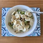 Golden Porridge with Kiwifruit, Banana, Walnuts & Oat Milk