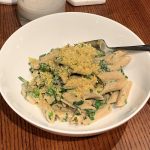 Brazil Nut “Parmesan” on Creamy Pasta with Mushrooms & Spinach